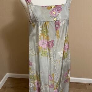 Vintage Mei Jan Of Hawaii Hawaiian Maxi Mumu Dress Womens Size 14 Resort RARE